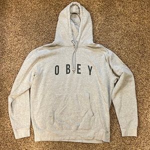 OBEY gray sweatshirt hoodie size large
